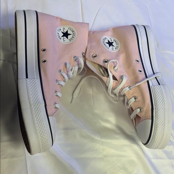 Converse Light Pink Canvas High-Tops - Picture 3 of 6